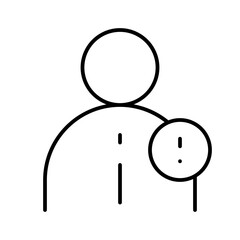 Administrator Isolated Silhouette Solid Line Icon with administrator, account, login, user Infographic Simple Vector Illustration