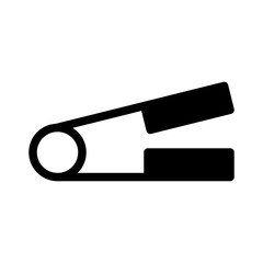 Straightning Isolated Silhouette Solid Line Icon with straightning, barber, hair, styling Infographic Simple Vector Illustration