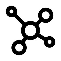 Atomizing Isolated Silhouette Solid Line Icon with atomizing, connection Infographic Simple Vector Illustration