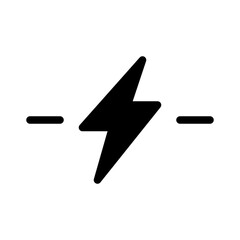 Disruptive Isolated Silhouette Solid Line Icon with disruptive, bolt, flash Infographic Simple Vector Illustration