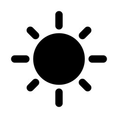Sun Isolated Silhouette Solid Line Icon with sun, , brightness, light Infographic Simple Vector Illustration