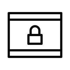 Cryptography Isolated Silhouette Solid Line Icon with cryptography, lock Infographic Simple Vector Illustration
