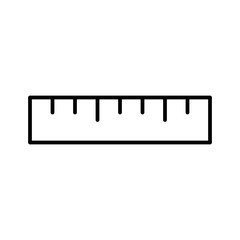 Straightning Isolated Silhouette Solid Line Icon with straightning, ruler Infographic Simple Vector Illustration