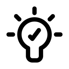 Expedient Isolated Silhouette Solid Line Icon with expedient, lamp, light Infographic Simple Vector Illustration