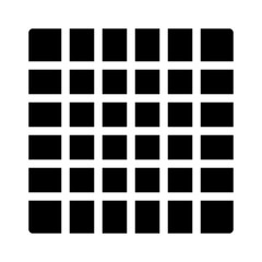 Grid-View Isolated Silhouette Solid Line Icon with grid-view, , grid Infographic Simple Vector Illustration