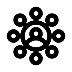 Capability Isolated Silhouette Solid Line Icon with capability, , connection Infographic Simple Vector Illustration