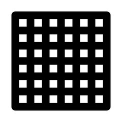 Grid-View Isolated Silhouette Solid Line Icon with grid-view, grid Infographic Simple Vector Illustration