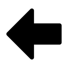 Back Isolated Silhouette Solid Line Icon with back, , arrow, left Infographic Simple Vector Illustration