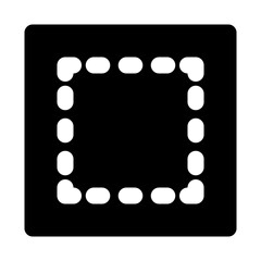 Patch Isolated Silhouette Solid Line Icon with patch, , cloth, stitching Infographic Simple Vector Illustration