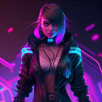 Cyberpunk Girl - Generative A.I.