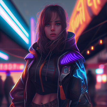 Cyberpunk Girl - Generative A.I.