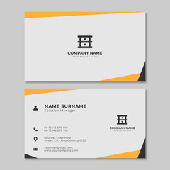 Modern business card white and orange elegant professional