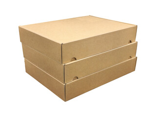 Cardboard boxes and for packaging isolated on white background.