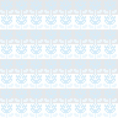 Floral Fair Isle Seamless Pattern Design