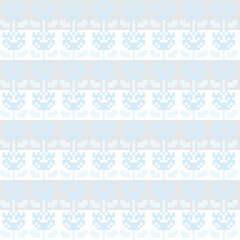 Floral Fair Isle Seamless Pattern Design