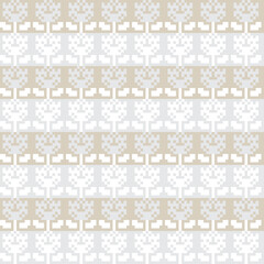 Floral Fair Isle Seamless Pattern Design