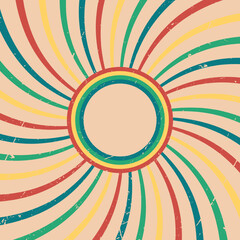 Mobilevector illustration retro grunge orange blue sunburst background template banner business social media advertising . Abstract sunburst design.Vintage colorful rising sun or sun ray,sun burst ret