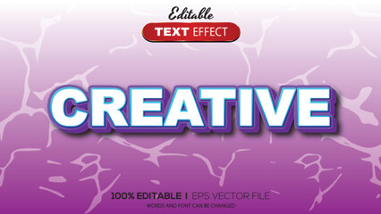 3D editable text effect creative theme