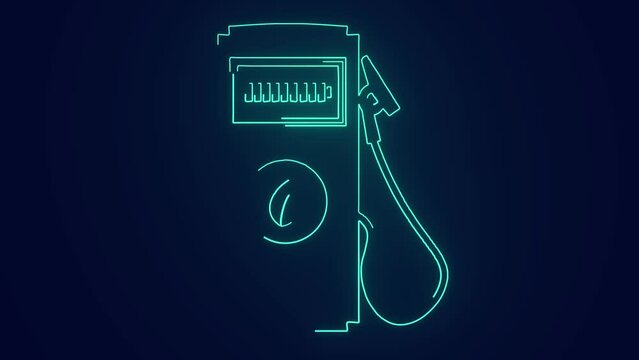 Electric vehicle charging station ev charger for cars animation