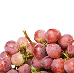 Grapes on a white background