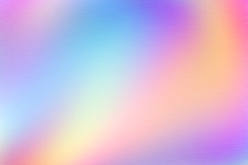 Abstract blurry holographic rainbow foil with fine brush texture background