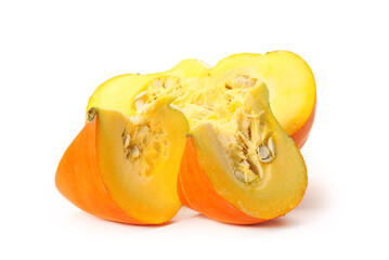  Orange pumpkin on white background