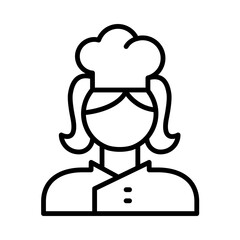 Chef Isolated Silhouette Solid Line Icon with chef, cook, culinary, dining, food, restaurant Infographic Simple Vector Illustration