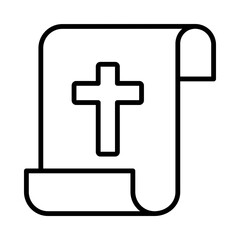 Scripture Isolated Silhouette Solid Line Icon with scripture, bible, church, religion, religious, worship Infographic Simple Vector Illustration