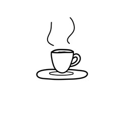 ティタイム　白いカップアンドソーサー