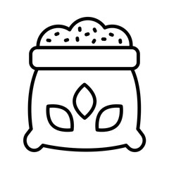 Wheat Isolated Silhouette Solid Line Icon with wheat, agriculture, chicken-feed, farm, gardening, horticulture Infographic Simple Vector Illustration