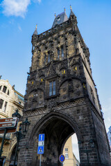 Fototapeta premium powder tower in Prague, the capital of the Czech Republic.