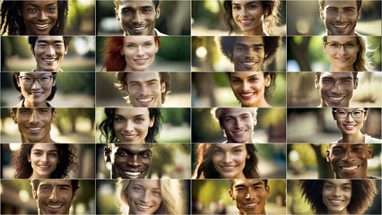 Collage of Characters, illustrating the Diversity of People from Around the World (AI Generated)