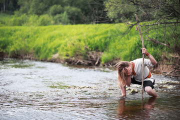 A man in ethnic clothes is a Scandinavian