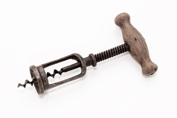 old corkscrew isolated