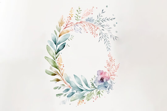 Baptism Celebration Card with Flowers - Watercolour (Generative Art - AI)