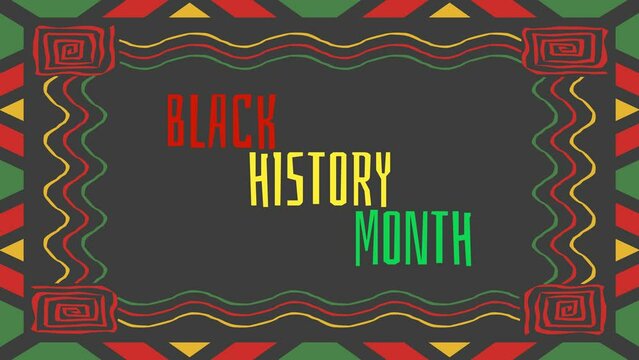 Black history month with amazing animation background for Black history month, american and african culture.