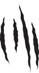 claw cat marks. Torn edge scratches. Cat scratching the wallpaper.  Monster scratching the wall