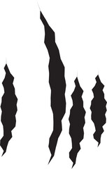 claw cat marks. Torn edge scratches. Cat scratching the wallpaper.  Monster scratching the wall