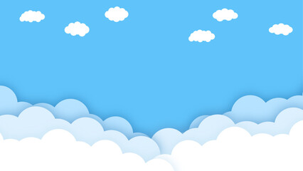 Blue sky background. Vector texture design poster banner abstract sky wallpaper background.