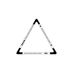 pc isolated on white triangle billyard, its like frame, Illustration vector graphic, ui or ux mobile, web, design template on your product