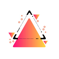 pyramid and triangle, its like frame, Illustration vector graphic, ui or ux mobile, web, design template on your product.