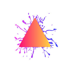 Triangle splash, its like frame, Illustration vector graphic, ui or ux mobile, web, design template on your product