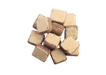 Chocolate Wafers on a white background