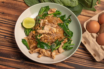 Pad See Ew Pork and Vegetables, a popular Thai dish