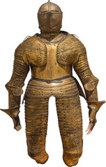 Isolated PNG cutout of a medieval knight armor on a transparent background, ideal for photobashing, matte-painting, concept art