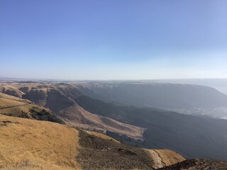 Landscape of the outer rim of the Mount Aso caldera in Kumamoto, Japan