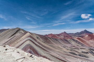 landscape in the rainbow mountains peru