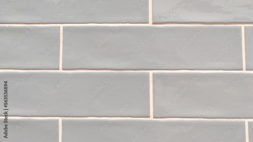 Wall mural tile texture grey line of square gray tiles background