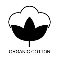 Cotton organic icon, clothing symbol natural symbol, web graphic vector illustration