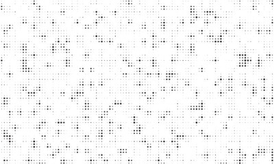 Monochrome Dots Background. Fade Texture. Vintage Pop-art Backdrop. Grunge Black and White Overlay. Vector illustration